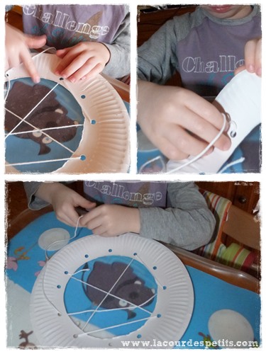 Bricolage Halloween carte a lacer tisse