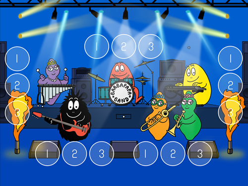 barbapapa instruments musique jeu